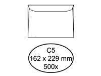 Een Envelop Hermes bank C5 162x229mm gegomd wit doos à 500 stuks koop je bij Sysdicom BV