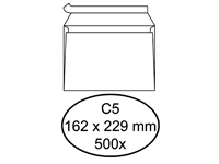 Een Envelop Hermes bank C5 162x229mm zelfklevend wit doos à 500 stuks koop je bij Sysdicom BV