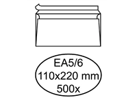 Een Envelop Hermes bank EA5/6 110x220mm zelfklevend wit doos à 500 stuks koop je bij Sysdicom BV