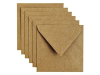 Een Envelop Papicolor 140x140mm kraft bruin pak à 6 stuks koop je bij Sysdicom BV