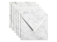 Een Envelop Papicolor 140x140mm marble grijs pak à 6 stuks koop je bij Company Supplies