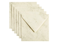 Een Envelop Papicolor 140x140mm marble ivoor pak à 6 stuks koop je bij Sysdicom BV