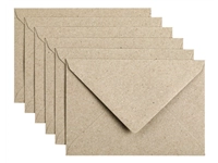 Een Envelop Papicolor C6 114x162mm kraft grijs pak à 6 stuks koop je bij Sysdicom BV