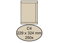 Een Envelop Quantore akte C4 229x324mm creme kraft 250 stuks koop je bij Sysdicom BV