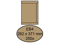 Een Envelop Quantore akte EB4 262x371mm bruinkraft 250 stuks koop je bij Sysdicom BV