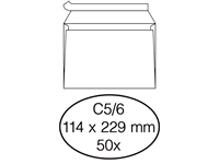 Een Envelop Quantore bank C5/6 114x229mm zelfklevend wit 50 stuks koop je bij Sysdicom BV