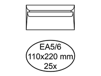 Een Envelop Quantore bank EA5/6 110x220mm zelfklevend wit 25 stuks koop je bij Sysdicom BV