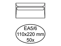 Een Envelop Quantore bank EA5/6 110x220mm zelfklevend wit 50 stuks koop je bij Sysdicom BV