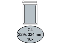 Een Envelop Quantore bordrug C4 229x324mm zelfklevend wit 10 stuks koop je bij Sysdicom BV