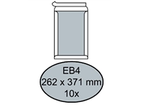 Een Envelop Quantore bordrug EB4 262x371mm zelfklevend wit 10 stuks koop je bij Sysdicom BV