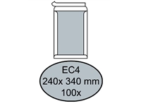 Een Envelop Quantore bordrug EC4 240x340mm zelfklevend wit 100 stuks koop je bij Sysdicom BV