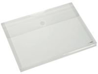 Een Enveloptas HF2 A4 330x250x30mm dwars PP transparant wit koop je bij Company Supplies