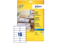 Een Etiket Avery J8162-100 99.1x33.9mm wit 1600stuks koop je bij Sysdicom BV