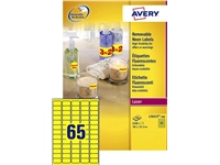 Een Etiket Avery L7651Y-100 38.1x21.2mm neon geel 6500stuks koop je bij Sysdicom BV