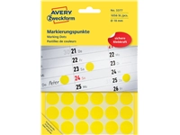 Een Etiket Avery Zweckform 3377 rond 18mm 1056stuks geel koop je bij Company Supplies