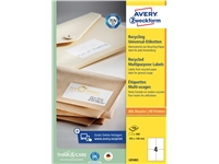 Een Etiket Avery Zweckform LR3483 105x148mm A6 recycled wit 400 etiketten koop je bij Sysdicom BV