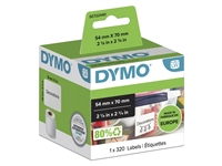 Een Etiket Dymo LabelWriter multifunctioneel 54x70mm 1 rol á 320 stuks wit koop je bij Sysdicom BV