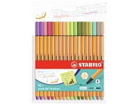 Een Fineliner STABILO point 88/18 fijn assorti set à 18 stuks koop je bij Sysdicom BV