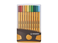 Een Fineliner STABILO point 88/20 ColorParade rollerset antraciet/oranje fijn assorti etui à 20 stuks koop je bij Sysdicom BV