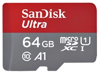 Een Geheugenkaart Sandisk MicroSDXC Ultra 64GB (140mb/s C10 - SDA UHS-I) koop je bij economaat.be