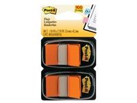 Een Indextabs 3M Post-it 680 25.4x43.2mm duopack oranje 100 vel koop je bij Sysdicom BV