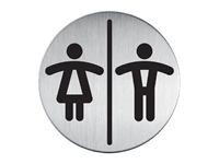 Een Infobord pictogram Durable 4920 toileten D/H rond 83Mm koop je bij Company Supplies