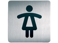 Een Infobord pictogram Durable 4956 vierkant wc dames 150mm koop je bij Sysdicom BV