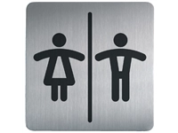 Een Infobord pictogram Durable 4958 vierkant wc dames/heren 150 koop je bij Sysdicom BV