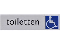 Een Infobord pictogram toilet rolstoel 165x44mm koop je bij economaat.be