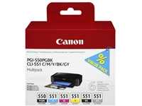 Een Inktcartridge Canon PGI-550 + CLI-551 zwart + 5 kleuren koop je bij Sysdicom BV