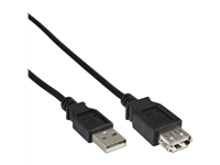 Een Kabel inLine verlengkabel USB-A 2.0 M/V 1,8 meter zwart koop je bij Sysdicom BV