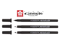 Een Kalligrafiepennen set Sakura Pigma 3 breedtes zwart koop je bij Company Supplies