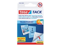 Een Kleefpads tesa® TACK dubbelzijdig transparant 200 stuks 200 stuks koop je bij Sysdicom BV