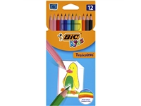 Een Kleurpotloden BicKids Tropicolors assorti blister à 12 stuks koop je bij Company Supplies