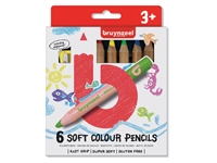 Een Kleurpotlood Bruynzeel Kids Soft set á 6 stuks assorti koop je bij Sysdicom BV