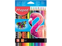 Een Kleurpotlood Maped Color&#39;Peps Animals set á 18 kleuren koop je bij Sysdicom BV