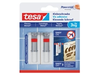 Een Klevende schroef tesa® tegels &amp; metaal 3kg verstelbaar wit 2 stuks koop je bij Sysdicom BV