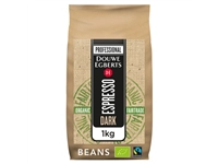 Een Koffie Douwe Egberts espresso bonen dark roast Organic &amp; Fairtrade 1kg koop je bij Sysdicom BV