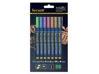 Een Krijtstift Securit SMA-100 rond 1-2mm metallic assorti 7 stuks koop je bij Sysdicom BV