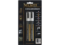 Een Krijtstift Securit SMA-510 schuin wit 2-6mm blister à 2 stuks koop je bij Company Supplies