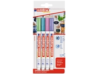 Een Krijtstift edding 4085 by Securit rond 1-2mm metallic assorti blister à 4 stuks koop je bij Sysdicom BV