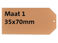 Een Label karton nr1 200gr 35x70mm chamois 1000 stuks koop je bij Sysdicom BV