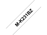 Een Labeltape Brother P-touch M-K231 ongelamineerd 12mm zwart op wit koop je bij Sysdicom BV