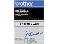 Een Labeltape Brother P-touch TC-101 standaard 12mm zwart op transparant koop je bij Sysdicom BV