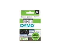 Een Labeltape Dymo LabelManager D1 polyester 24mm zwart op transparant koop je bij Sysdicom BV