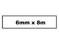 Een Labeltape Quantore TZE-211 6mm x 8m zwart op wit koop je bij Sysdicom BV