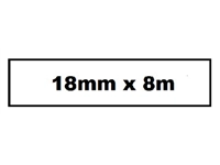 Een Labeltape Quantore TZE-241 18mm x 8m wit/zwart koop je bij Sysdicom BV