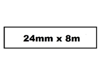 Een Labeltape Quantore TZE-251 24mm x 8m zwart op wit koop je bij Sysdicom BV