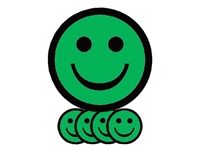 Een Magneet smiley 25mm emotie blij groen 5 stuks koop je bij Sysdicom BV