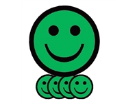 Een Magneet smiley 75mm emotie blij groen 5 stuks koop je bij Sysdicom BV